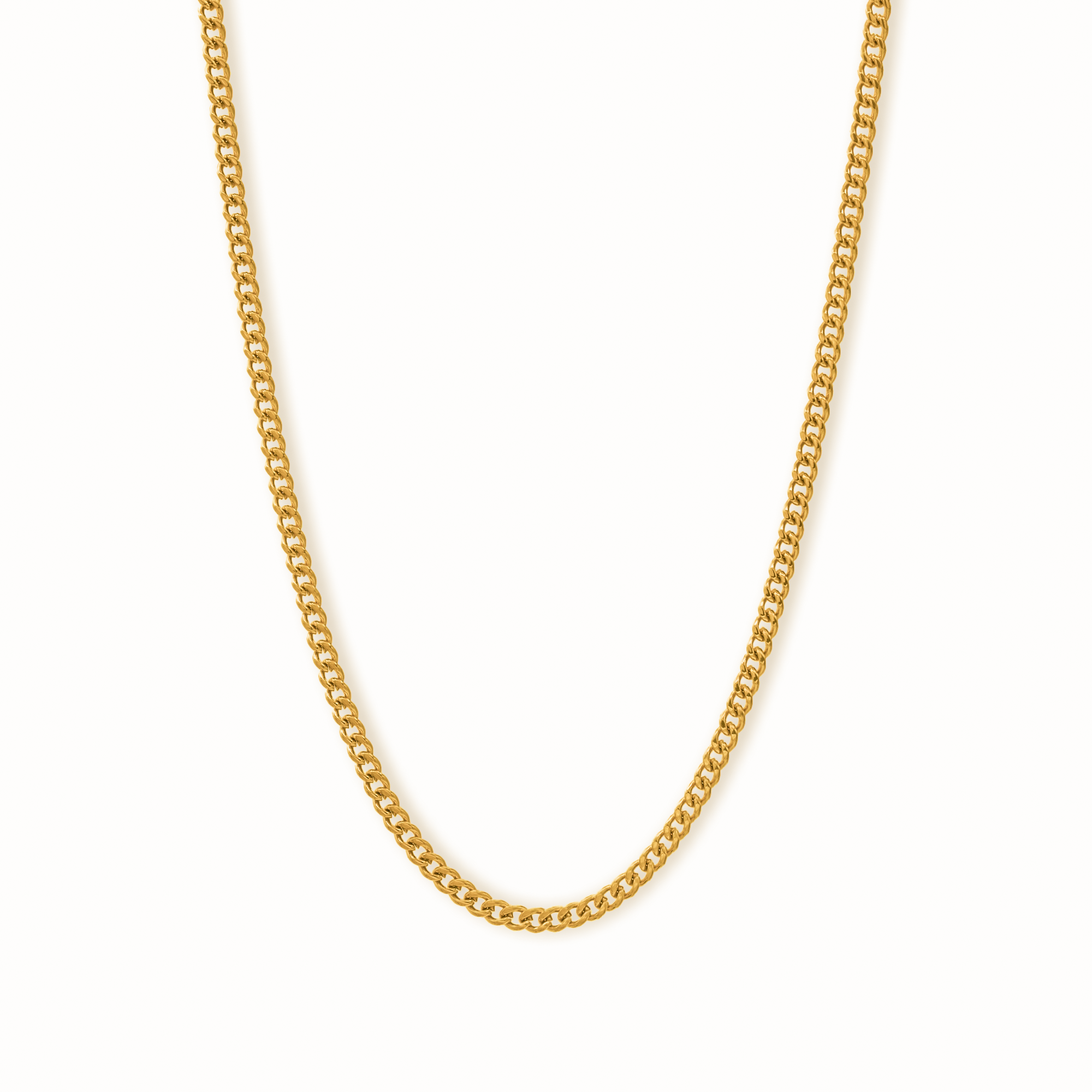 GOLD CURB CHAIN - 3.8MM
