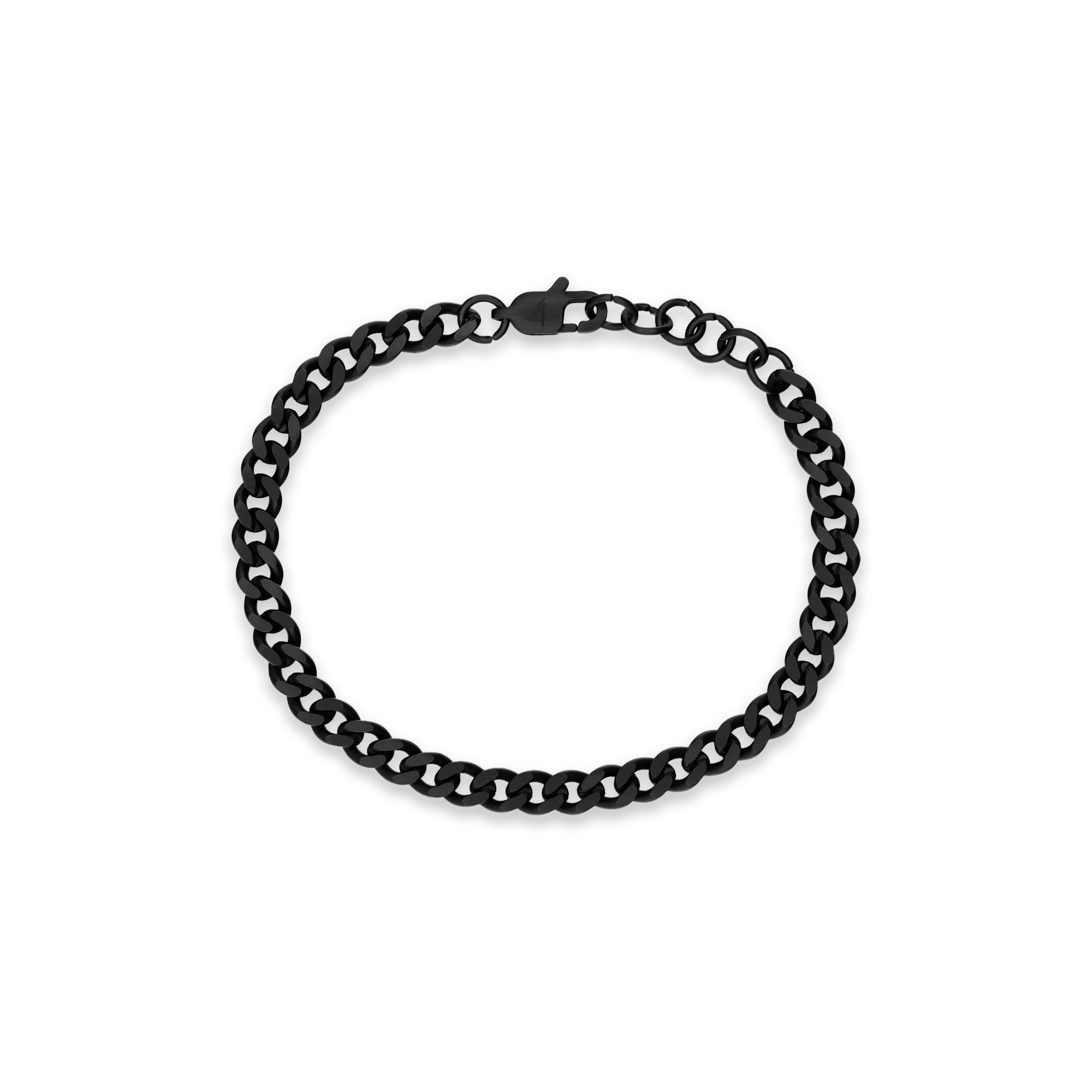 BLACK CURB BRACELET - 5.4MM