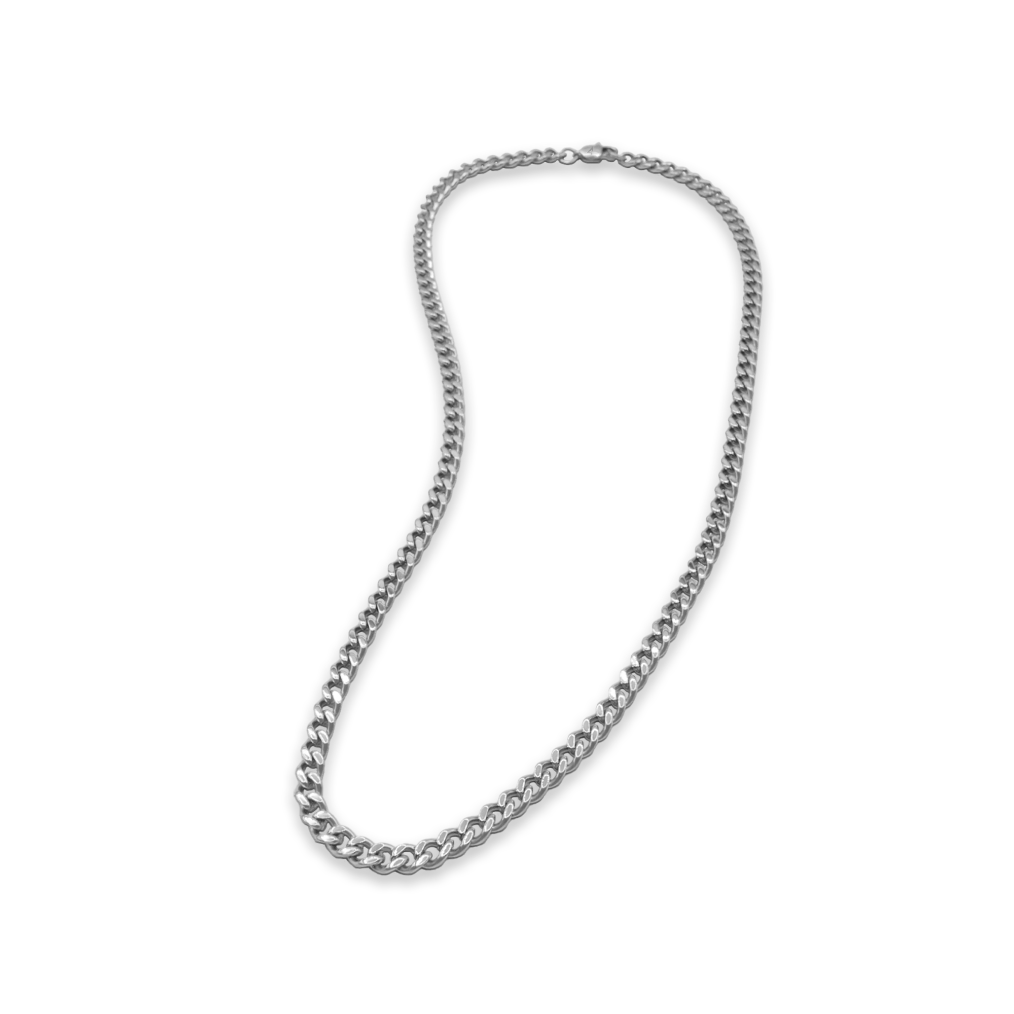 SILVER CURB CHAIN - 5.4MM