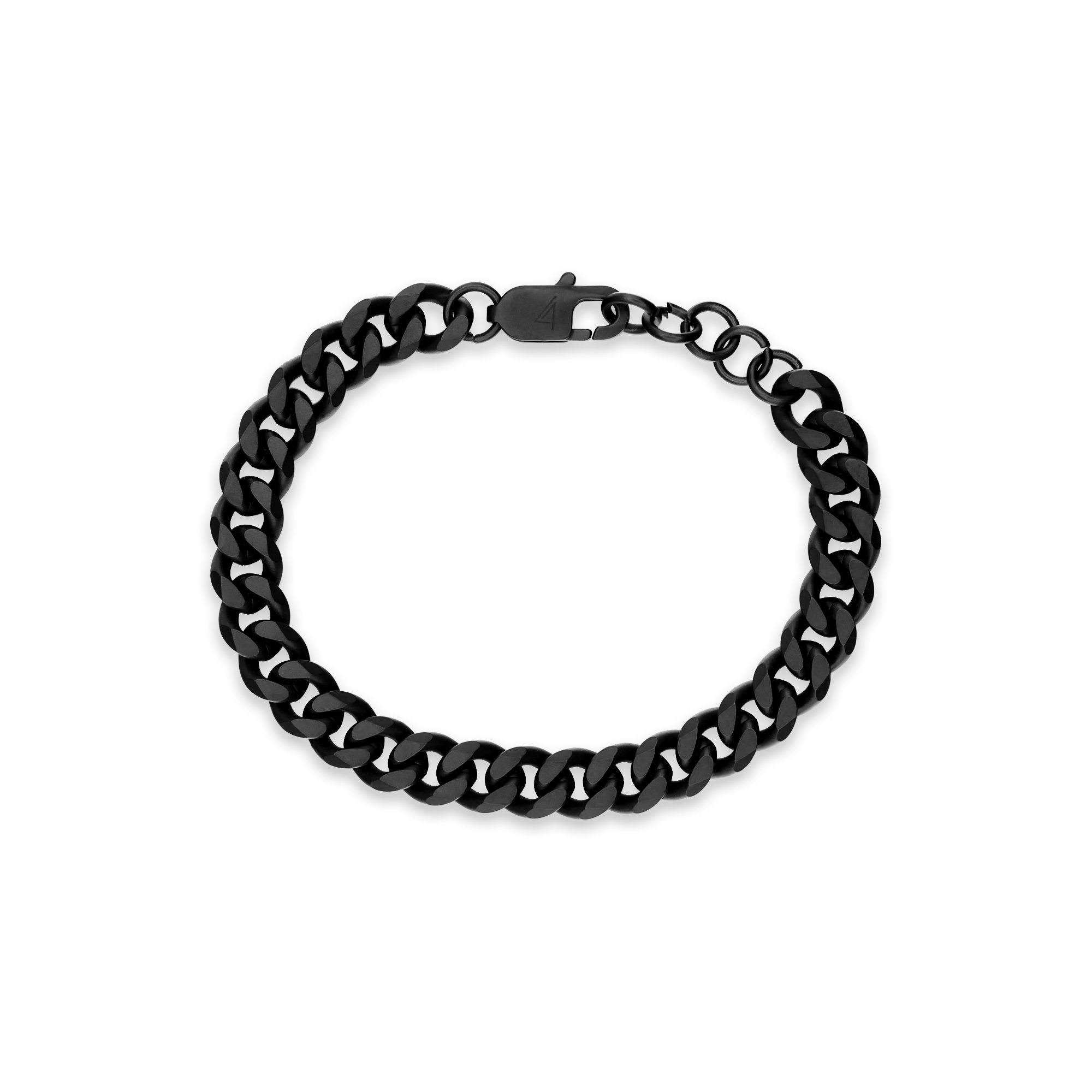 BLACK CURB BRACELET - 8.4MM